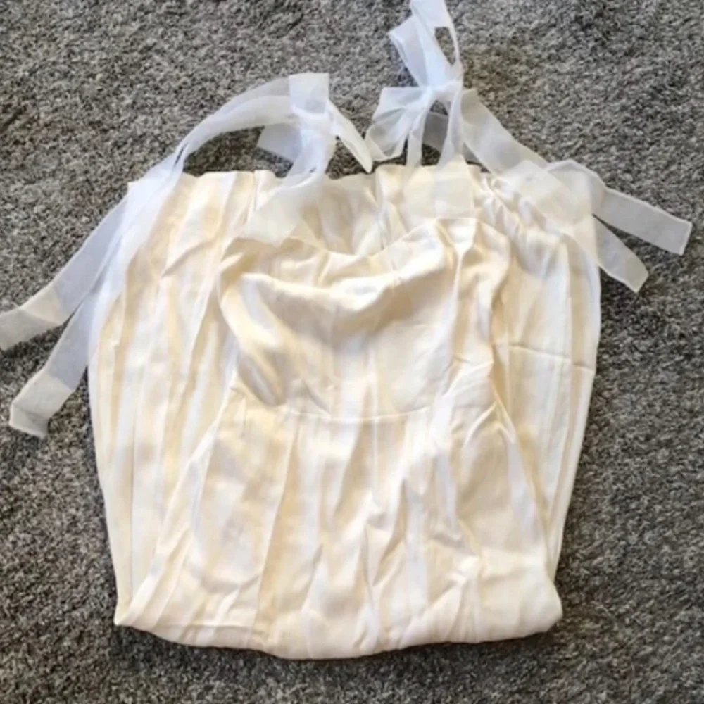 BEST Reformation Kairo Midi Dress - Ivory Off White Bridal Wedding Event Sz12 - Picture 5 of 11